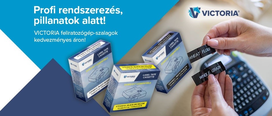 Victoria feliratozógép szalagok kedvezményes áron!