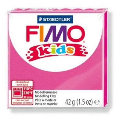 Gyurma, 42 g, égethető, FIMO "Kids", pink