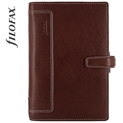 Kalendárium, gyűrűs, betétlapokkal, personal méret, FILOFAX, "Holborn", barna